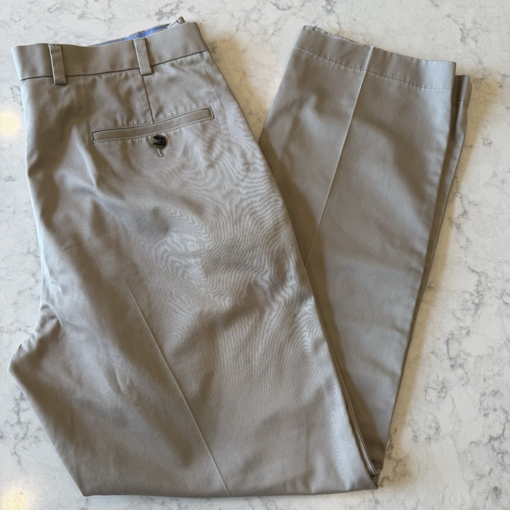 Brooks Brothers Lightweight Advantage Chino Clark 34x30 100% Cotton FLAW